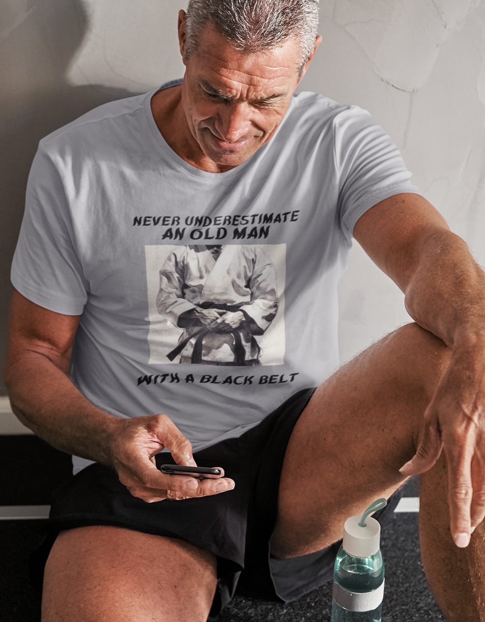 Old Man Black Belt T-shirt